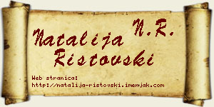 Natalija Ristovski vizit kartica